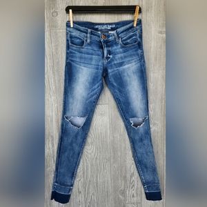 American Eagle Outfitters 360° Super stretch Super low jegging 10 X-Long